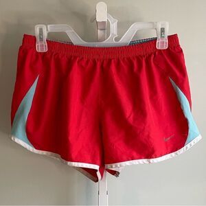 Nike Red & Light Blue Athletic Running Shorts